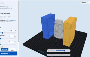 Generating a custom two-part mold. Adjust dimensions, wall thickness, and seals using simple sliders, with a real-time 3D preview.