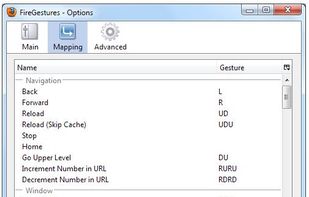 FireGestures screenshot 1