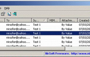 OutlookAttachView screenshot 1