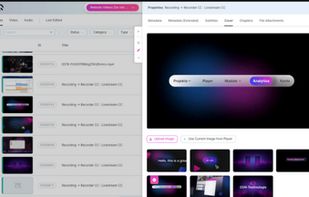 The webinar overview, where browser-based webinars and webcasts are set up and monitored.
