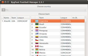 Bygfoot Football Manager screenshot 1