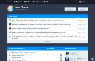 Your own profile page, where you can see all your activity, and what you have to do.