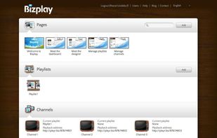 The dashboard from which you can manage your pages, playlists and channels.