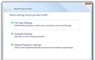 Default Programs Editor screenshot 1