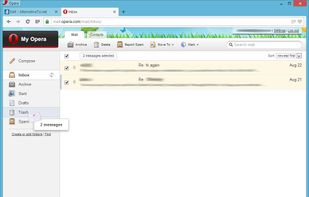 Drag and dropping messages / folder view