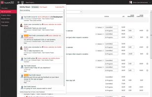 The TeamPulse Activity Stream allows you to take in-project collaboration to the next level - to stay up to date with all project activity and start conversations around specific events.