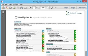 The weekly reporting detailing among other elements, how your website is running and if you have any errors within your linking.
Each week giving you the top 5 things you should focus on.