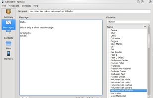 Message management - You can write messages to multiple contacts.