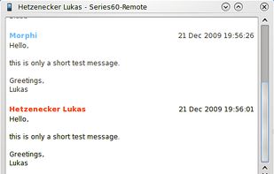Chat dialog - You can chat like in any other instant messenger.
