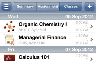 View Class Schedule