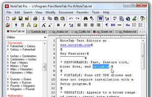 NoteTab screenshot 1