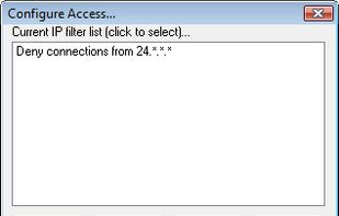 Access control dialog