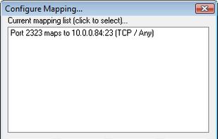 Port mapping dialog