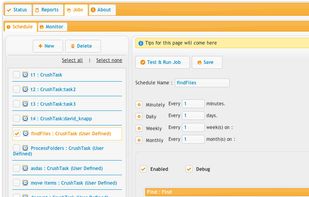 Scheduled server jobs to scan for files, do actions with them, and monitor what is going on.