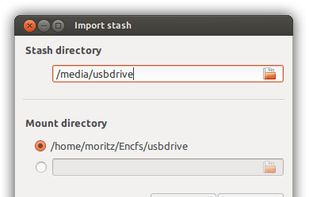 The import stash window