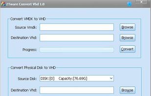 2Tware Convert VHD screenshot 1