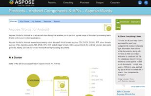 Aspose.Words for Android Main Page