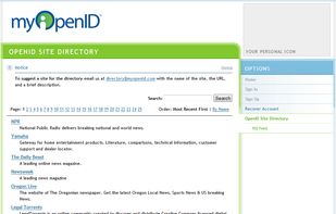 Directory of websites that support myOpenID