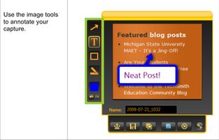 image tools  to annotate your  capture