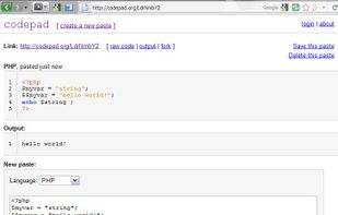 codepad.org screenshot 1