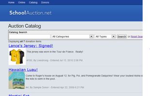 Send guests to your SchoolAuction.net event website to browse the items available at your auction, buy tickets to the event, or donate items and cash.