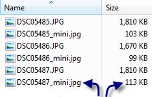 Images after compression.