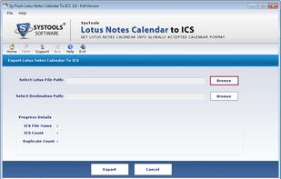 Press “Export” button to initiate the process of Conversion