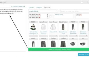 Easily create product lists that update themselves without having to touch a line of code. You can also change the look of product lists in a snap.