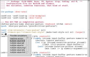 Symbol-completion in Lisp syntax mode