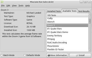 Phoronix Test Suite screenshot 2