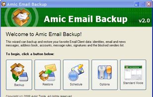 Amic E-Mail Backup screenshot 1