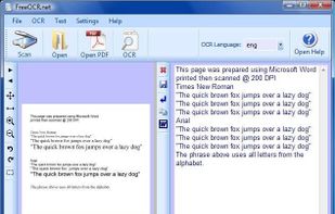 FreeOCR screenshot 1