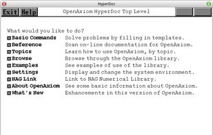 OpenAxiom screenshot 1