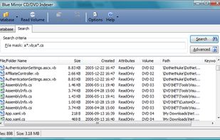 Blue Mirror CD/DVD Indexer screenshot 1
