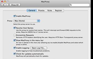 MacProxy screenshot 1
