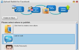 Select Where to Publish: Albums or Wall