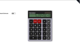 Calculator with hints hidden