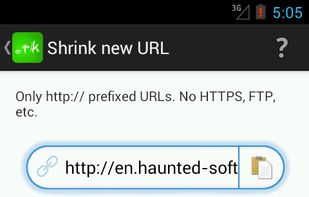 URL to shrink