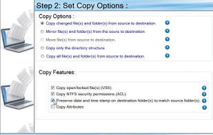 As you navigate each step of the wizard, you can command GS RichCopy 360 what files to copy, how to manage open or locked files, copy and retain NTFS permissions and preserve date and time stamp information.