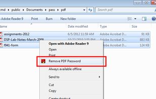 4dots Free PDF Password Remover screenshot 1