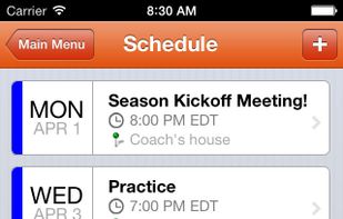 TeamSnap screenshot 2