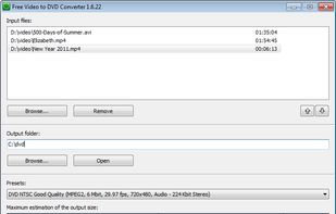 Free Video to DVD Converter screenshot 1
