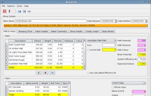 brewCalc screenshot 1