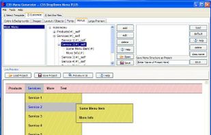 CSS Menu Generator screenshot 1