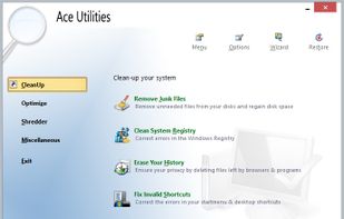 Ace Utilities - Main window
