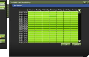 Choosing the times to block Facebook.