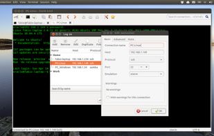 Editing connection parameters