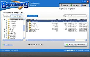 Boomerang Data Recovery Software screenshot 1