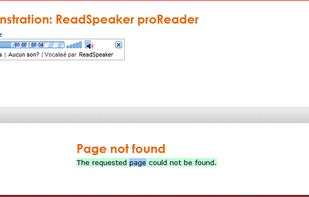 Web based player at the top of pages.