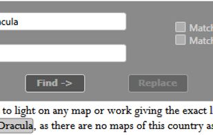 Find/Replace UI